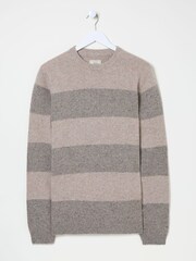 FatFace Natural Lambswool Knitted Crew Jumper - Image 5 of 5