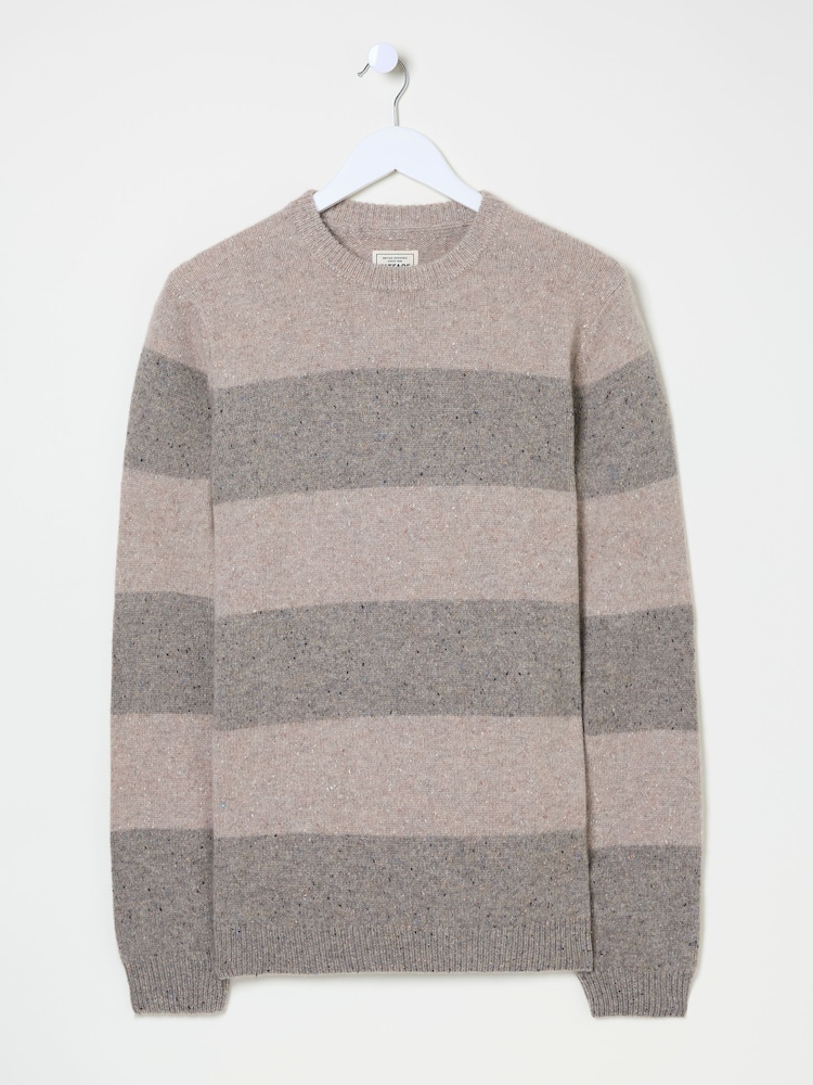FatFace Natural Lambswool Knitted Crew Jumper - Image 5 of 5