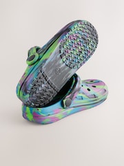 Black Purple Marble Clogs - Image 3 of 5