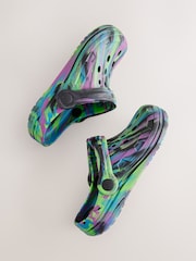 Black Purple Marble Clogs - Image 5 of 5