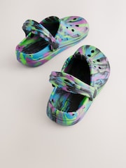 Black Purple Marble Clogs - Image 6 of 7