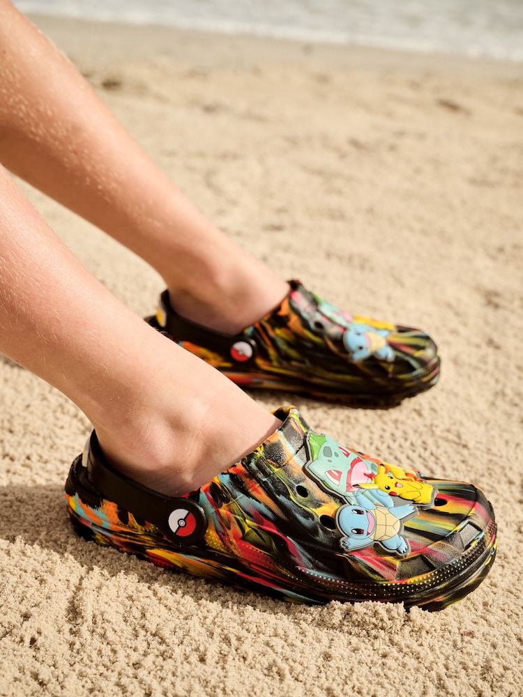 Multicolour Marble Pokemon Clogs - Image 2 of 7 Multicolour Marble Pokemon Clogs - Image 2 of 7