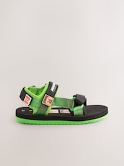 Black Green Minecraft Trekker Sandals - Image 2 of 5