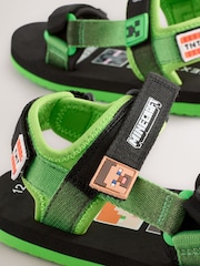 Black Green Minecraft Trekker Sandals - Image 4 of 5