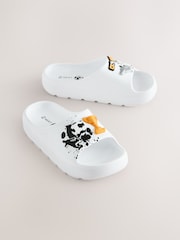White Football Sliders - Image 1 of 5