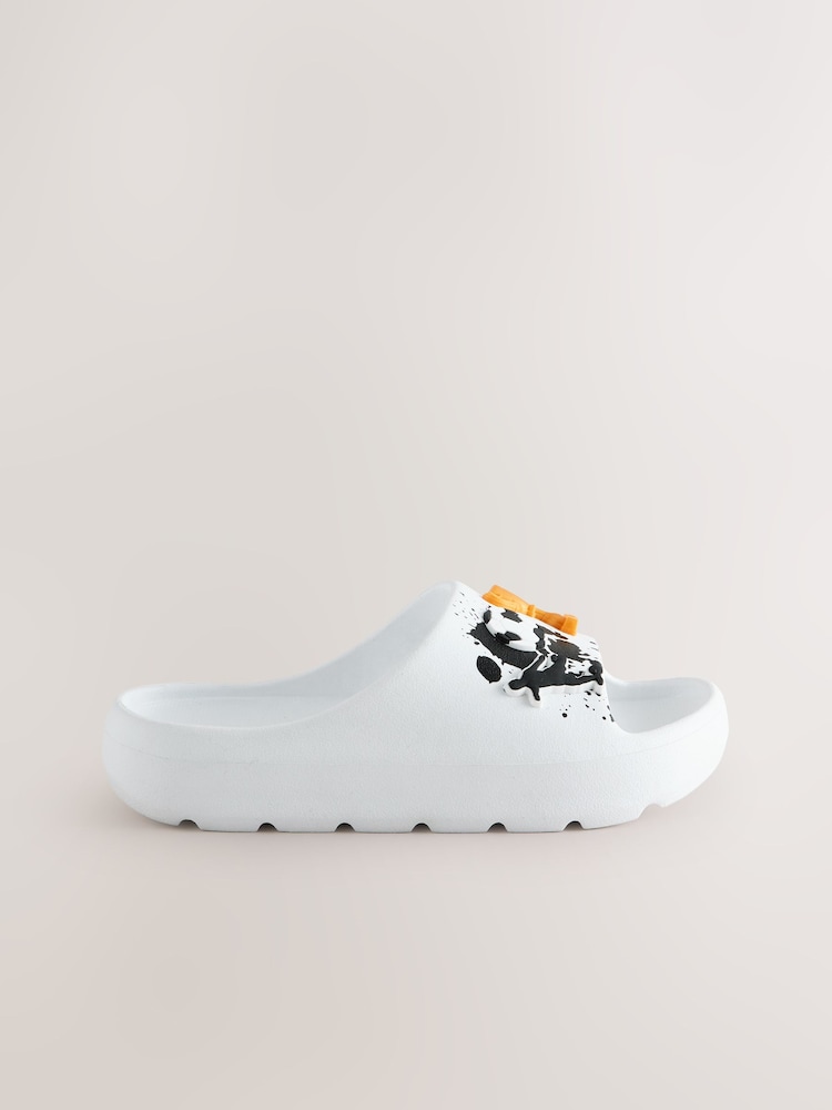 White Football Sliders - Image 2 of 5