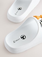 White Football Sliders - Image 4 of 5