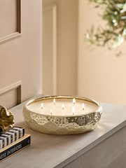 Gold Dark Rose and Oud Scented 7 Wick Candle - Image 1 of 3