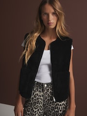 Black Teddy Borg Gilet - Image 1 of 8