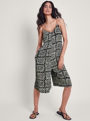 Monsoon Black Sunny Batik Dye Playsuit - Image 1 of 4