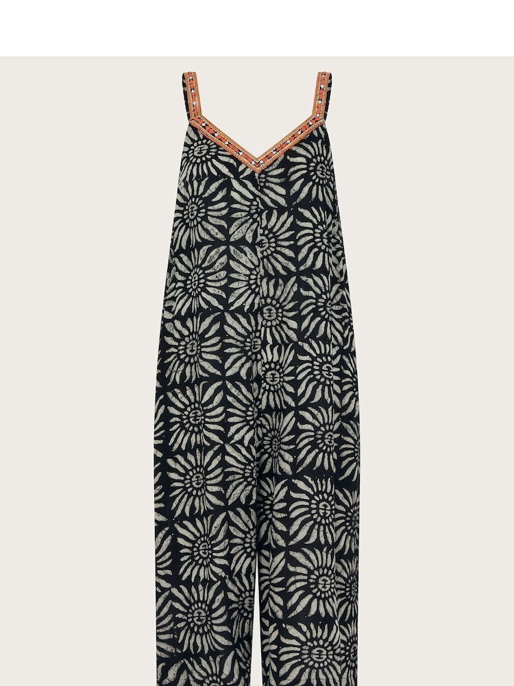 Monsoon Black Sunny Batik Dye Playsuit - Image 4 of 4