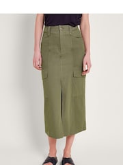 Monsoon 100% Cotton Lucia Cargo Midi Skirt - Bild 1 von 5