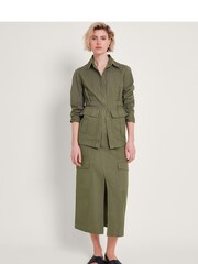 Monsoon 100% Cotton Lucia Cargo Midi Skirt - Bild 2 von 5