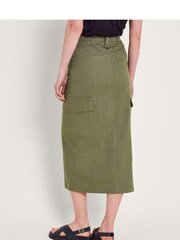Monsoon 100% Cotton Lucia Cargo Midi Skirt - Bild 3 von 5