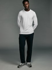 Blanc - Manches longues - Basic Col rond Coupe classique T-shirt - Image 2 of 7