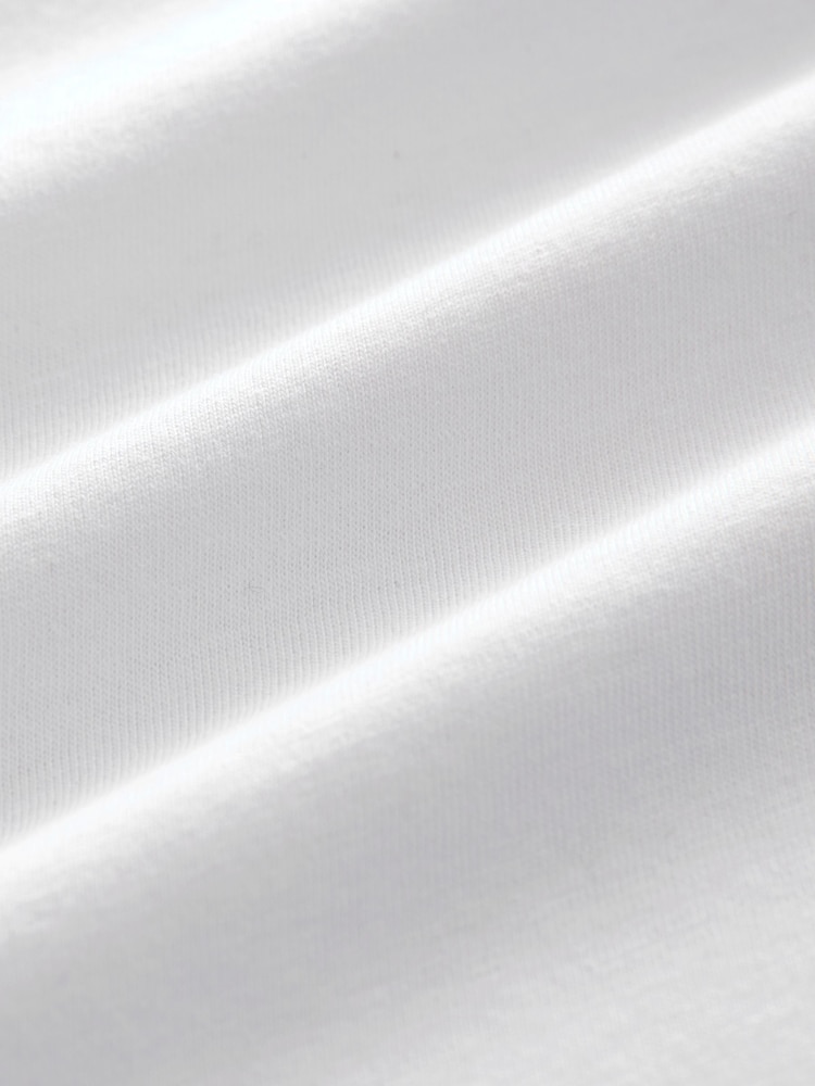 Weiß - Langarm - Basic T-Shirt mit Rundhalsausschnitt in normaler Passform - Bild 7 von 7 Weiß - Langarm - Basic T-Shirt mit Rundhalsausschnitt in normaler Passform - Bild 7 von 7