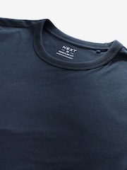 Navy Blue Long Sleeve Basic Crew Neck Regular Fit T-Shirt - Image 6 of 7