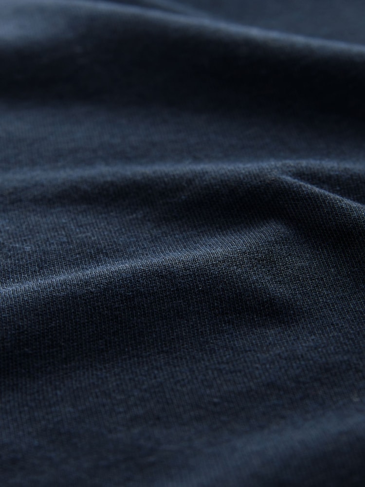 Navy Blue Long Sleeve Basic Crew Neck Regular Fit T-Shirt - Image 7 of 7