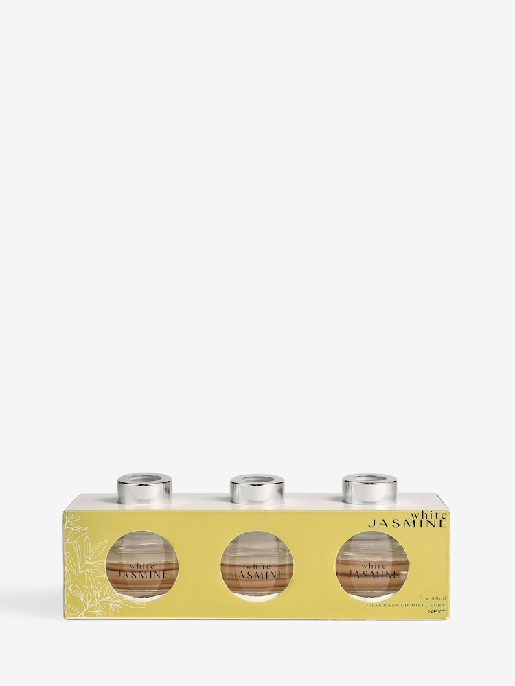 Set of 3 White Jasmine 40ml Diffusers - Image 1 of 4