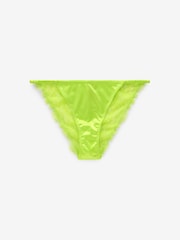 Love Stories Green Wild Rose Satin and Lace Briefs - Image 4 of 4