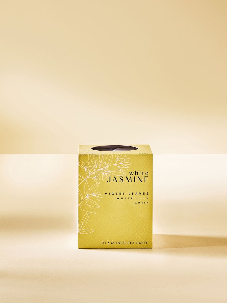 Yellow White Jasmine 24 Pack Tealights Candle - Image 2 of 5