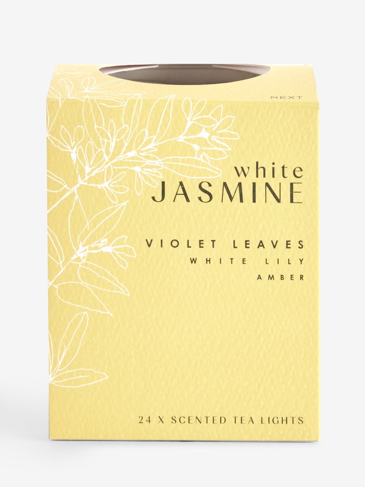 White Jasmine Country Classic 24 Pack Tealights Candle - Image 4 of 4 White Jasmine Country Classic 24 Pack Tealights Candle - Image 4 of 4