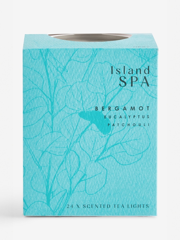 Turquoise Blue Island Spa 24 Pack Tealights Candle - Image 2 of 2
