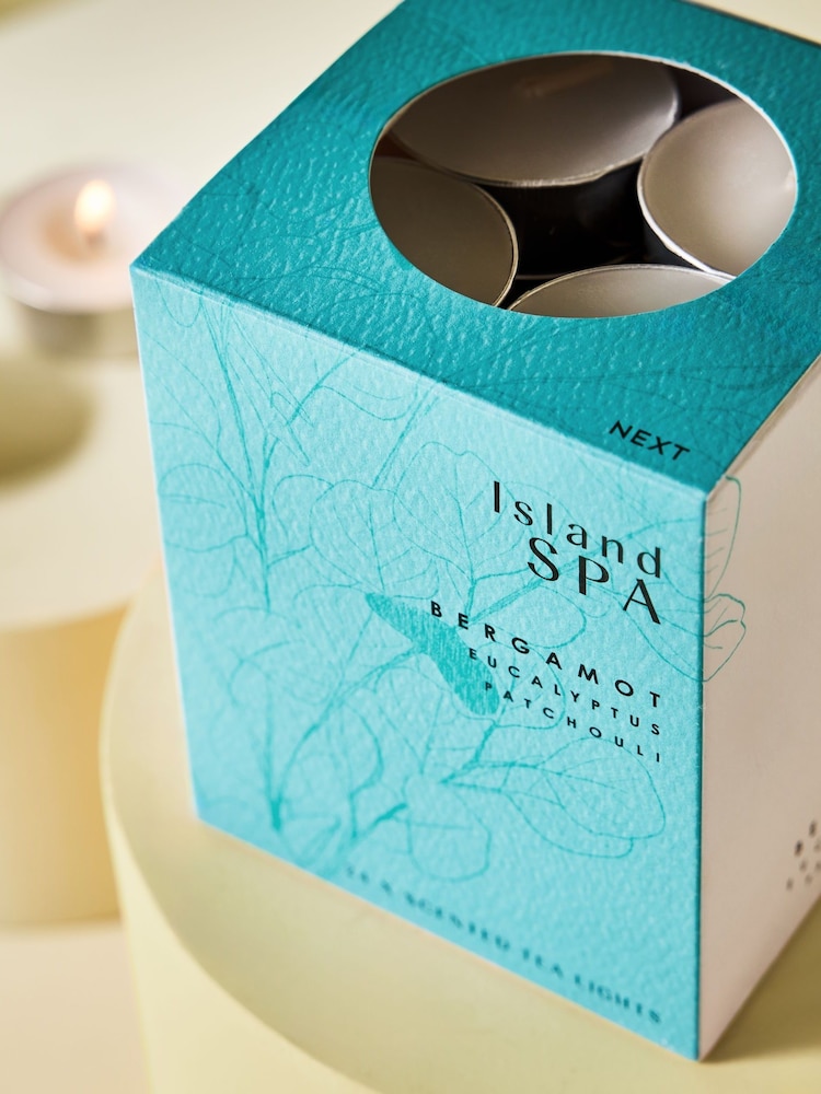 Turquoise Blue Island Spa 24 Pack Tealights Candle - Image 3 of 3