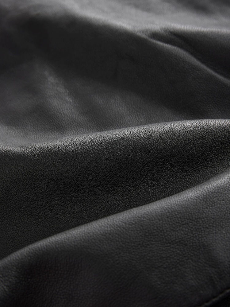 Black N. Premium Genuine Leather Fringed Jacket - Image 10 of 10