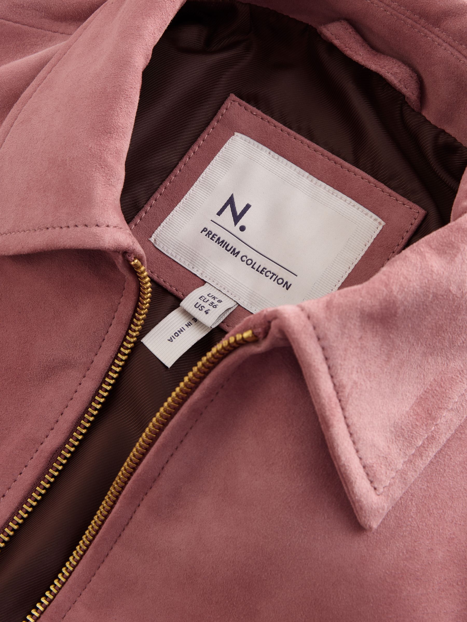 Buy Rose Pink Real Suede Bomber Jacket from Next USA