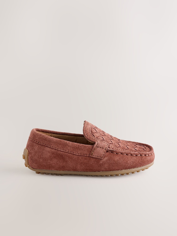 Rust Brown Standard Fit (F) Suede Slip-Ons Loafers Shoes - Image 1 of 5