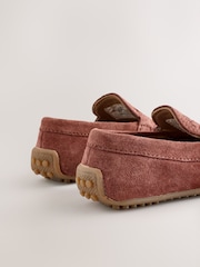 Rust Brown Standard Fit (F) Suede Slip-Ons Loafers Shoes - Image 5 of 5
