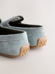 Blue Standard Fit (F) Suede Slip-Ons Loafers Shoes - Image 5 of 5