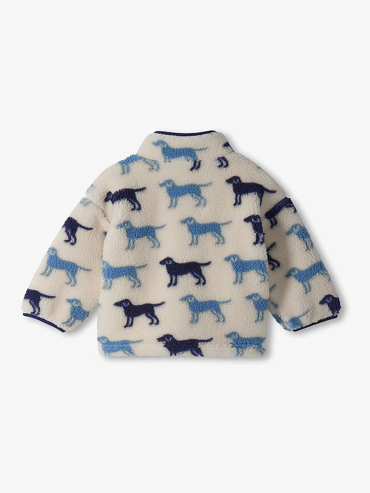Chaqueta de sherpa sintética con cuello redondo con siluetas de labrador de Hatley - Imagen 2 de 3