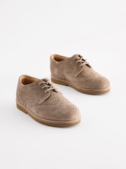 Neutral Standard Fit (F) Smart Leather Brogue Shoes - Image 1 of 6