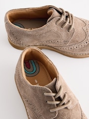 Neutral Standard Fit (F) Smart Leather Brogue Shoes - Image 6 of 6
