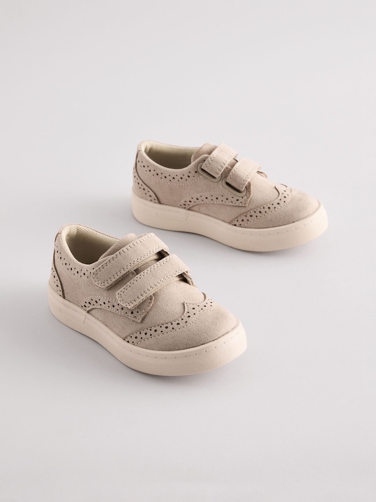 Neutral Standard Fit (F) Touch Fastening Brogues Shoes - Image 1 of 5