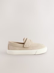 Neutral Standard Fit (F) Touch Fastening Penny Loafers - Image 2 of 6