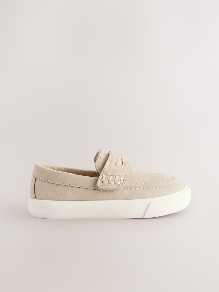 Neutral Standard Fit (F) Touch Fastening Penny Loafers - Image 2 of 6