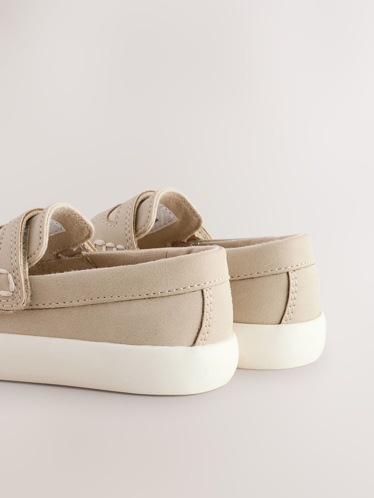 Neutral Standard Fit (F) Touch Fastening Penny Loafers - Image 3 of 6