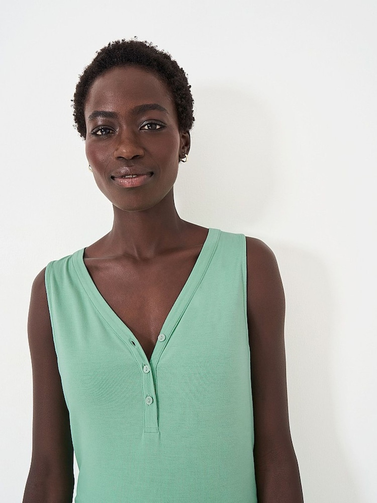 Crew Clothing Green Henley Vest - Image 4 of 4
