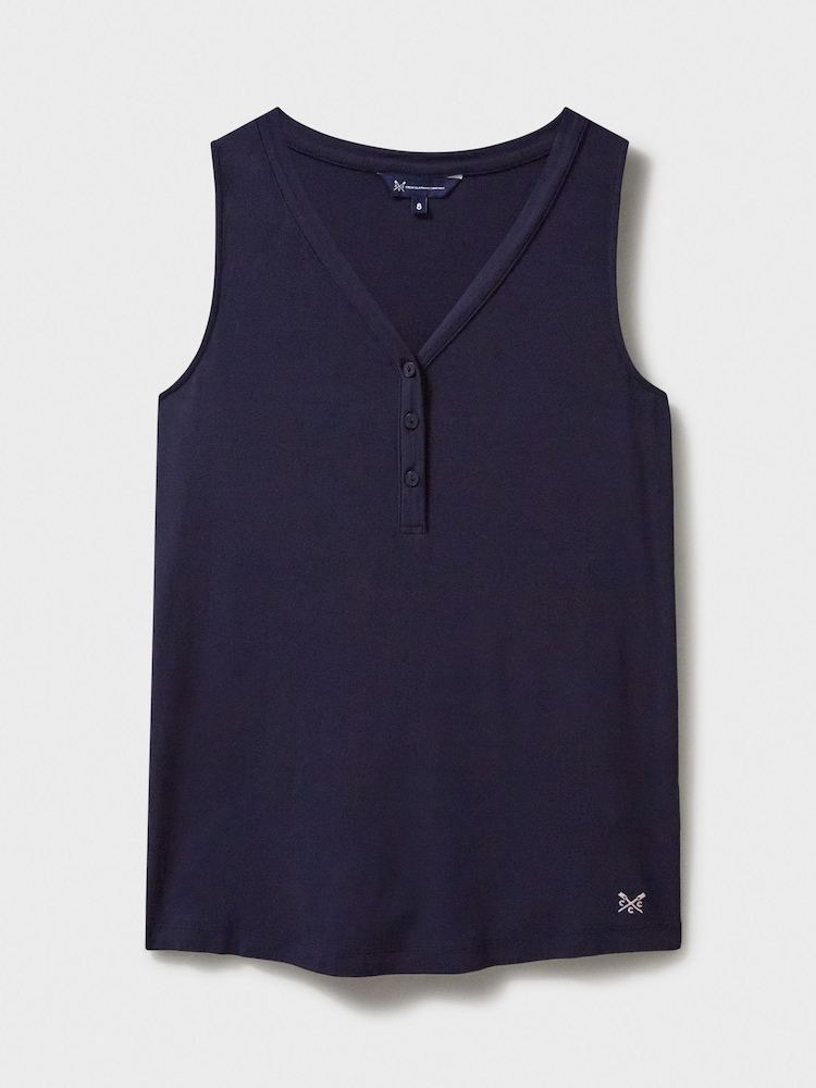 Crew Clothing Blue Henley Vest - Image 5 of 5