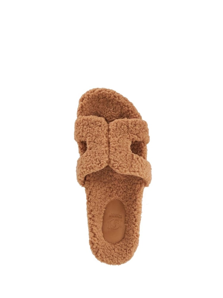 Dune London Tan Brown Standard Fit Loupa Footbed Smart Slides - Image 4 of 5