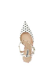 Dune London Black Catwalk Polka Dot Y Back Open Courts - Image 5 of 7