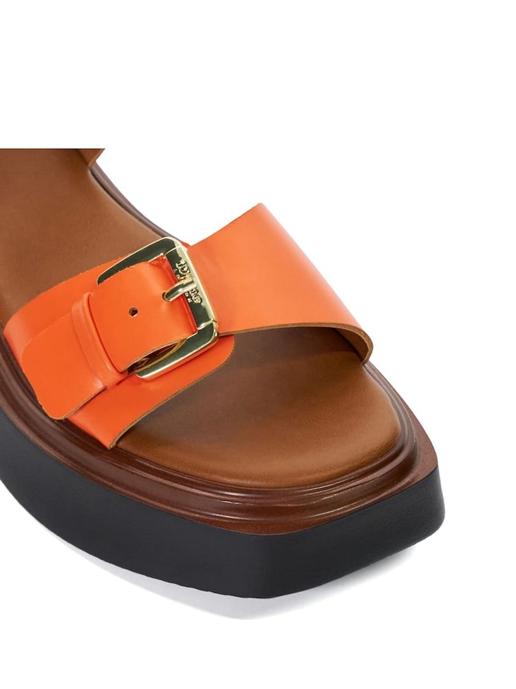Dune London Orange Loells Buckle Flatform Sandals - Image 8 of 8
