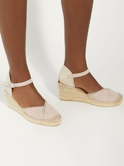 Dune London Pink Kamii Hotfix Detail Espadrilles - Image 1 of 7