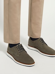 Dune London Grey Standard Fit Beko Wedge Gibson Shoes - Image 1 of 7