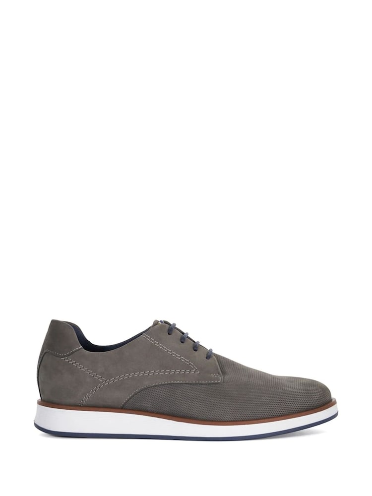 Dune London Grey Standard Fit Beko Wedge Gibson Shoes - Image 3 of 7