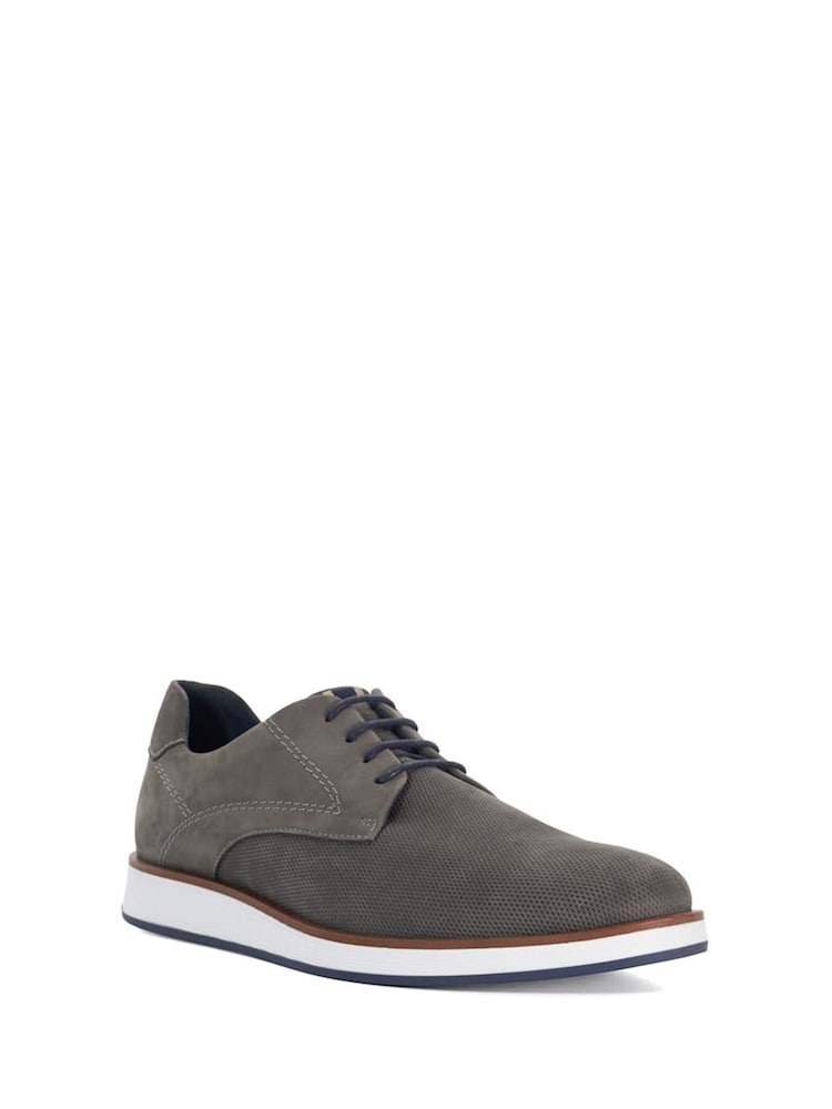 Dune London Grey Standard Fit Beko Wedge Gibson Shoes - Image 4 of 7