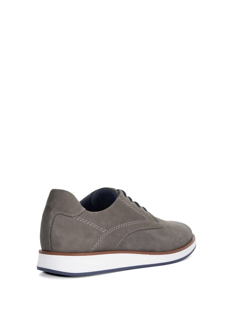 Dune London Grey Standard Fit Beko Wedge Gibson Shoes - Image 5 of 7
